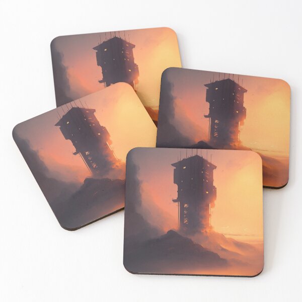 Item preview, Epic Tower Standing In A Hazy Landscape  designed and sold by ByDigitalDream.