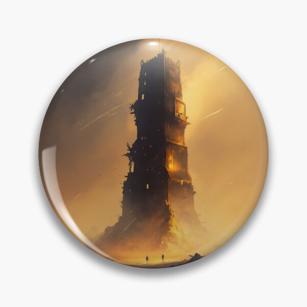 Item preview, Epic Tower Standing Strong Against Heavy Weather  designed and sold by ByDigitalDream.