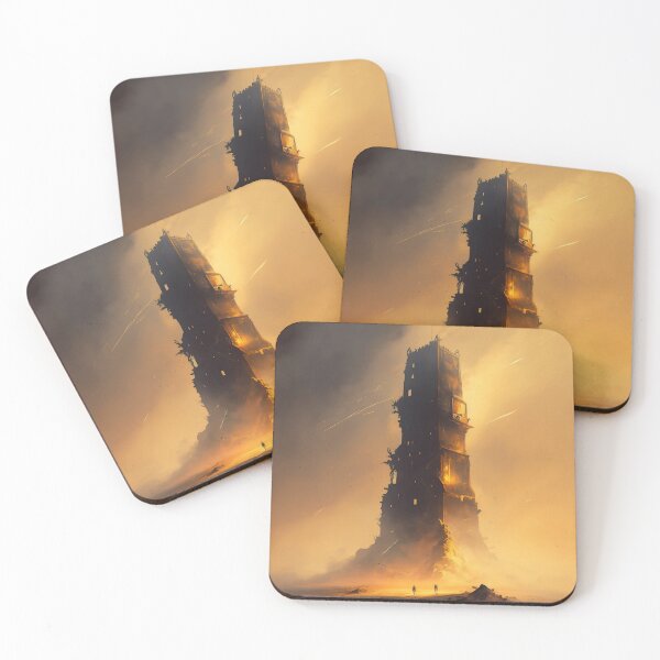 Item preview, Epic Tower Standing Strong Against Heavy Weather  designed and sold by ByDigitalDream.