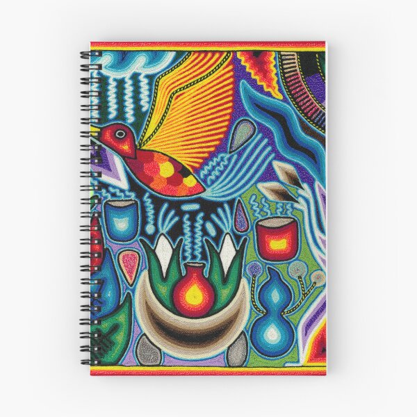 Item preview, Shaman and humming bird - Huichol painting Mexican Wixarika designed and sold by aramara-huichol.