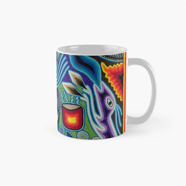 Item preview, Shaman and humming bird - Huichol painting Mexican Wixarika designed and sold by aramara-huichol.