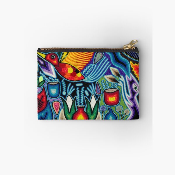 Item preview, Shaman and humming bird - Huichol painting Mexican Wixarika designed and sold by aramara-huichol.