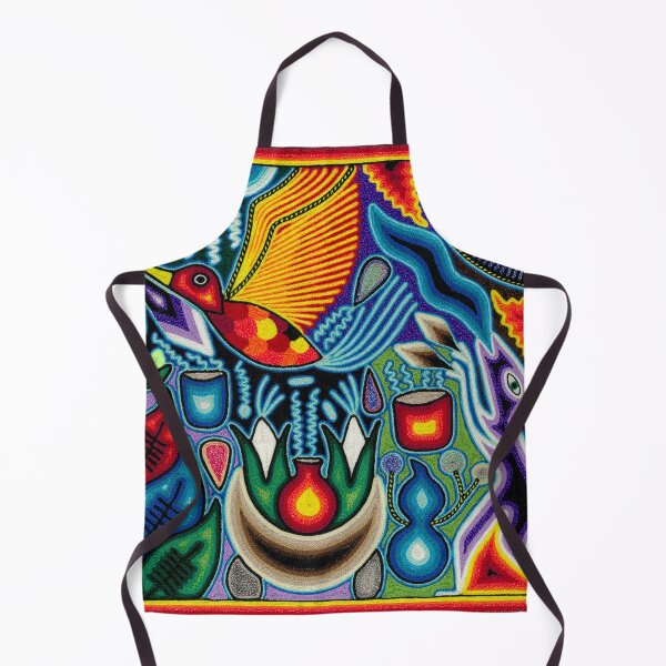 Item preview, Shaman and humming bird - Huichol painting Mexican Wixarika designed and sold by aramara-huichol.