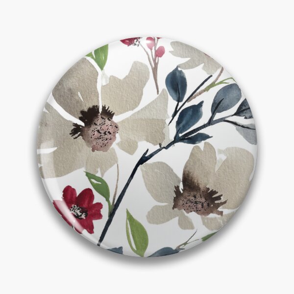 Item preview, Flores de acuarela de invierno blanco y burdeos designed and sold by JuniperWD.