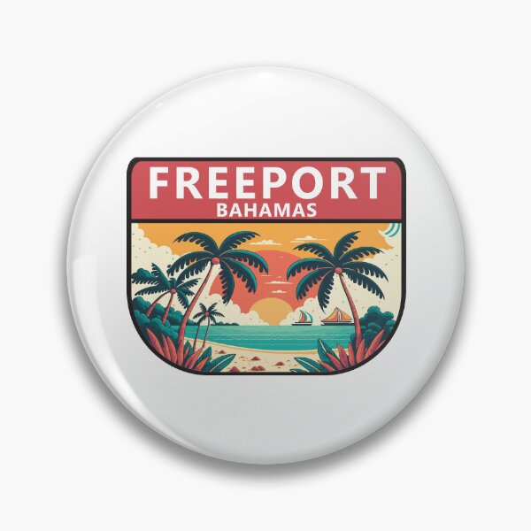 Item preview, Freeport Bahamas Retro Emblem designed and sold by KrisSidDesigns.