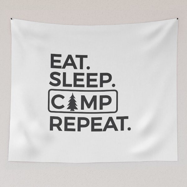 Item preview, EAT SLEEP CAMP REPEAT designed and sold by SticerOcean.