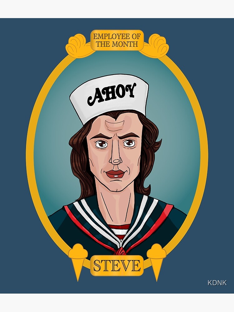 Disover Scoops Ahoy Employee of the Month Steve Harrington Netflix Stranger Things Premium Matte Vertical Poster