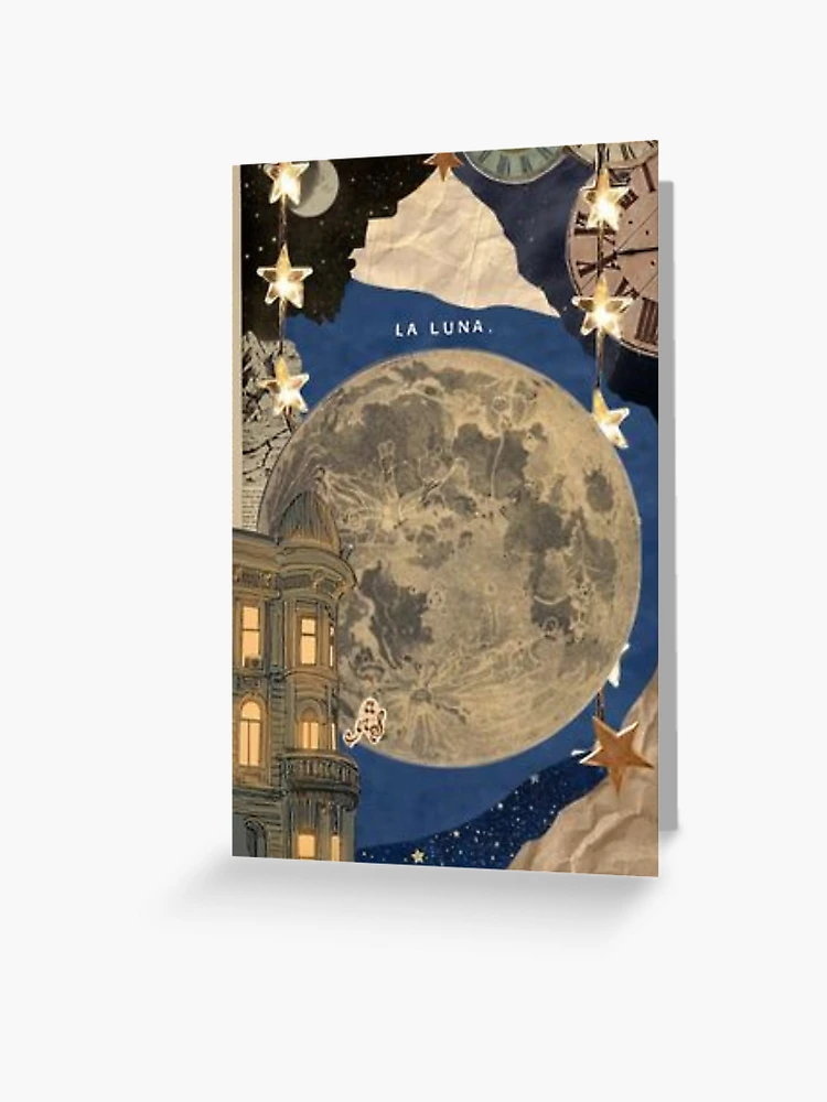 La Luna blue aesthetic wallpaper Greeting Card by diririna