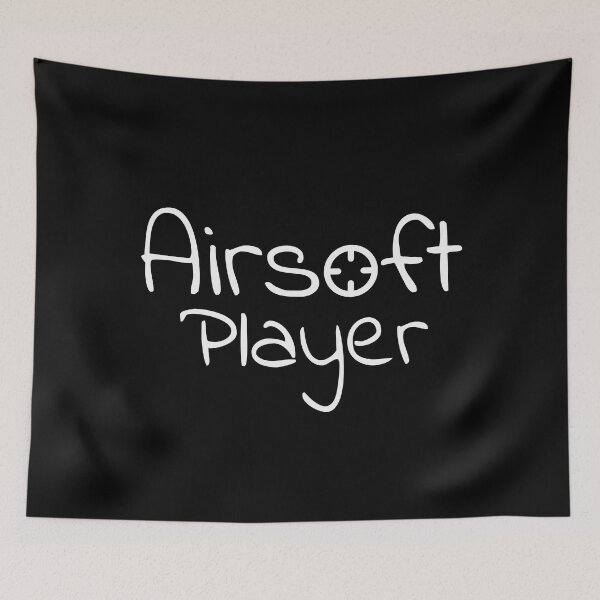Item preview, Airsoft Player white text with a crosshair, for airsoft lovers designed and sold by EmeraldeaArt.