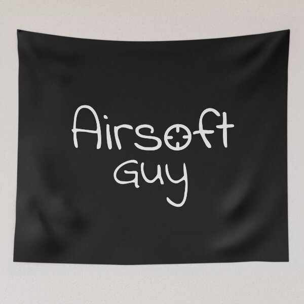 Item preview, Airsoft Guy white text with a crosshair, for airsoft lovers designed and sold by EmeraldeaArt.