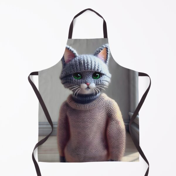 Artikelvorschau, Katze im Strickpullover - moderne digitale Kunst entworfen und verkauft von Ai-michiart.