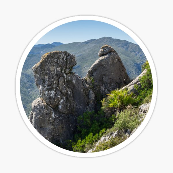 Rock formation and Mediterranean mountain landscape Sticker