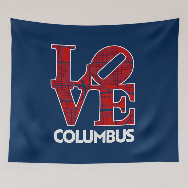 Item preview, Love Columbus City Map Columbus 614 designed and sold by pixeljamz.