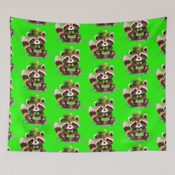 Artikelvorschau, Patrick's Day Irischer Waschbär Happy St-Patrick's entworfen und verkauft von sergiuvechiu.