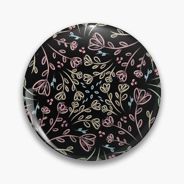 Item preview, Spring Delicate Floral Pattern - black background  designed and sold by AlinaSCorner.