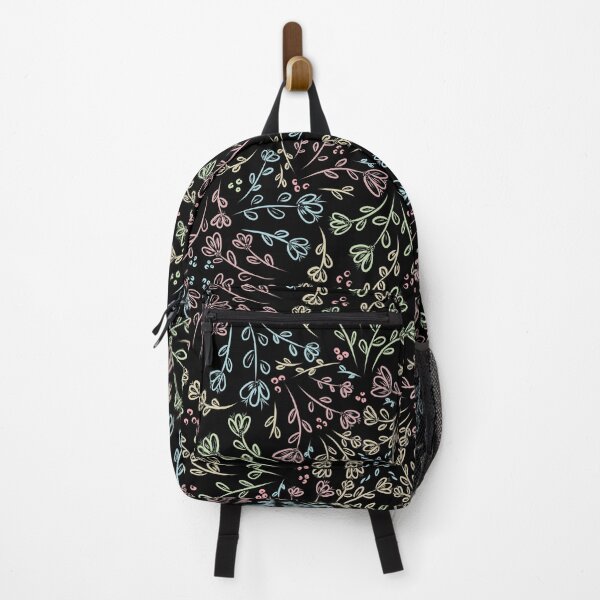 Item preview, Spring Delicate Floral Pattern - black background  designed and sold by AlinaSCorner.