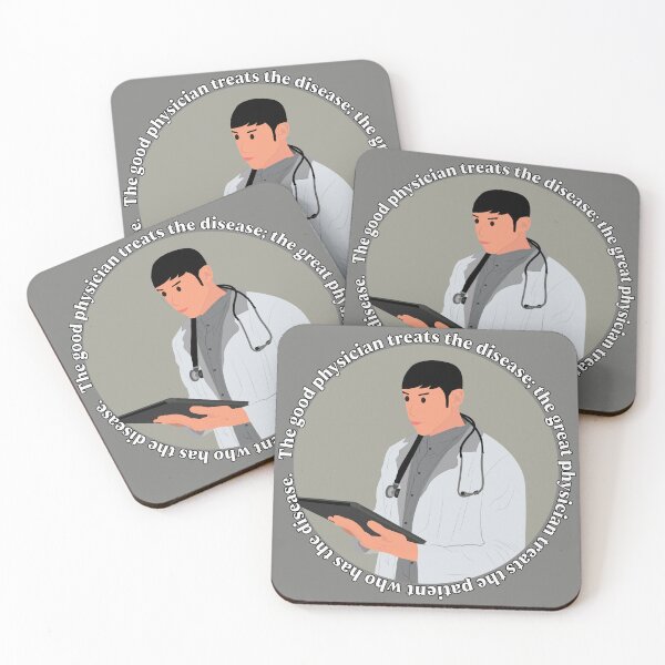 Item preview, good physician treats the diseasae - funny doctor quotes designed and sold by Kast25.