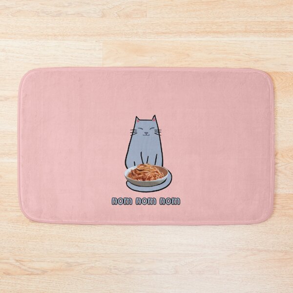Item preview, Lindo gato azul comiendo espaguetis Nom Nom Nom Funny Cats Shirt designed and sold by Siela.
