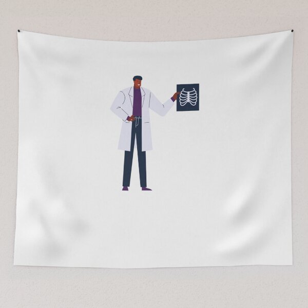 Item preview, Male doctor lookin at Xray of ribcage   designed and sold by brawner57.