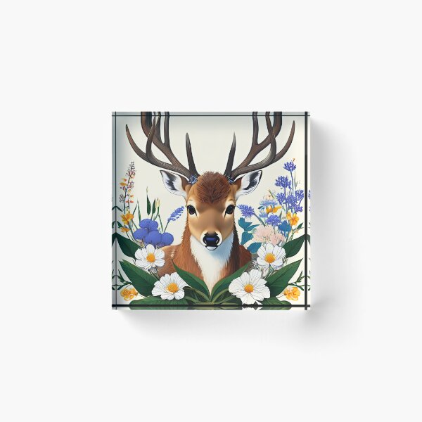 Item preview, Art nouveau deer portrait designed and sold by ChaosEdits.