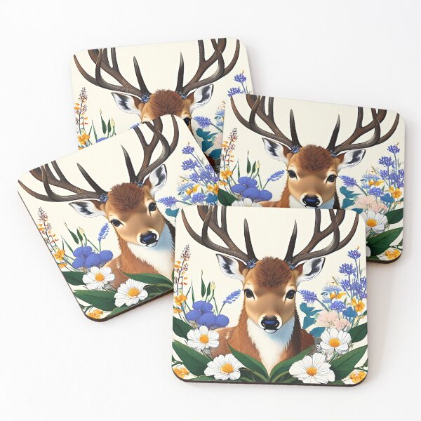 Item preview, Art nouveau deer portrait designed and sold by ChaosEdits.