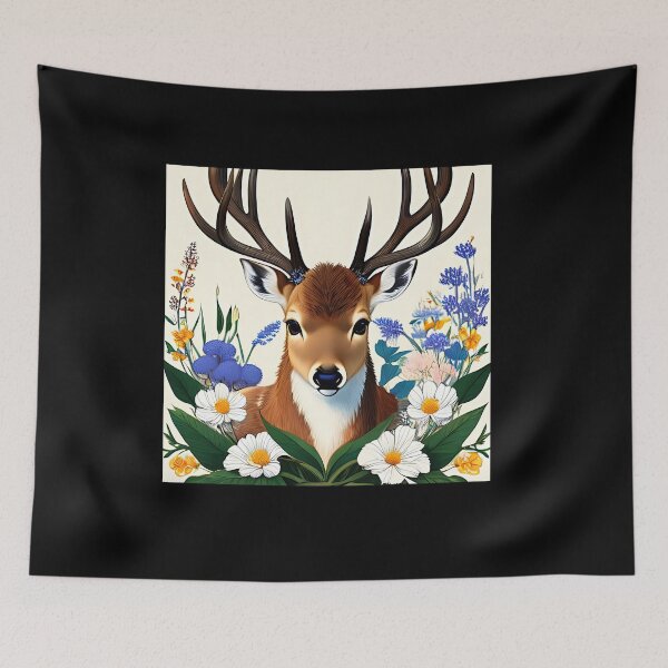 Item preview, Art nouveau deer portrait designed and sold by ChaosEdits.