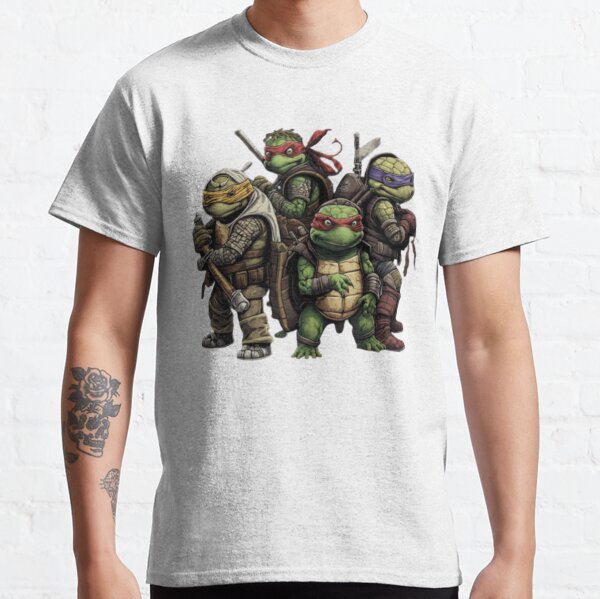 Mens Crew Neck Short Sleeve Regular Fit Teenage Mutant Ninja Turtles  Graphic T-Shirt