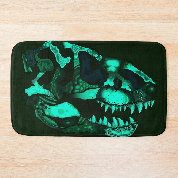 Item preview, Malachite T-Rex Skull | Crystal Skull Fossil Jurassic Paleo Tyrannosaurus Palaeontology Palaeo Palaeoart Park World Blue Green Gem Gemstone Crystal designed and sold by itsstrangetimes.