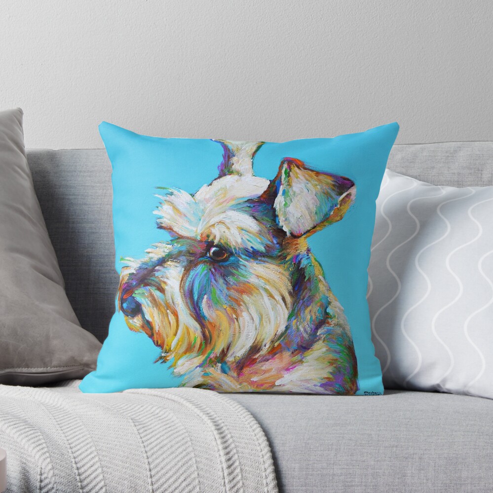 schnauzer decorative pillows