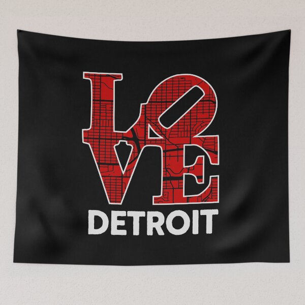Artikelvorschau, Liebe Detroit Stadtplan Detroit 313 entworfen und verkauft von pixeljamz.