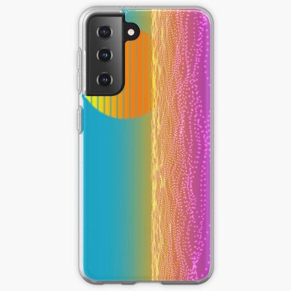 80s Retro Sun and Waves Sexy, Lush Samsung Galaxy Soft Case