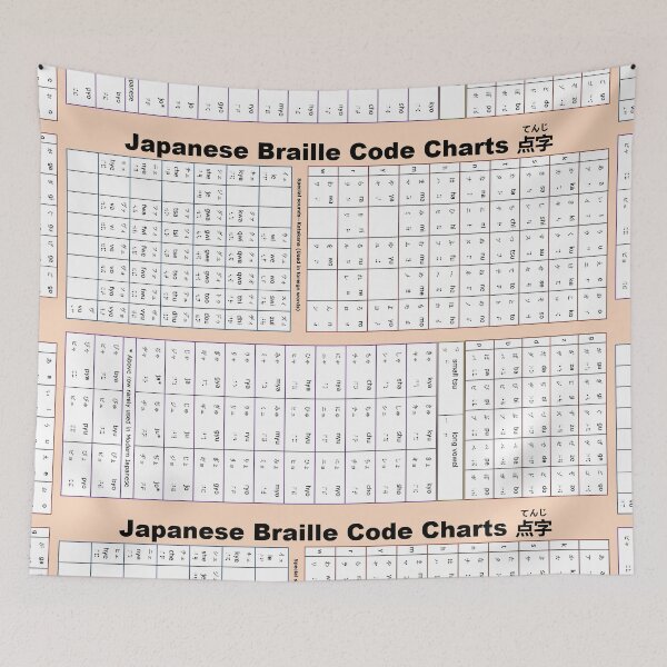 Item preview, Hiragana Katakana Braille Code Charts designed and sold by Adibto.