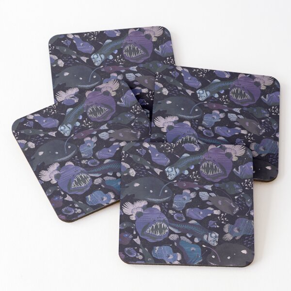 Item preview, Deep sea fish in cool colors designed and sold by Wondroustrange.