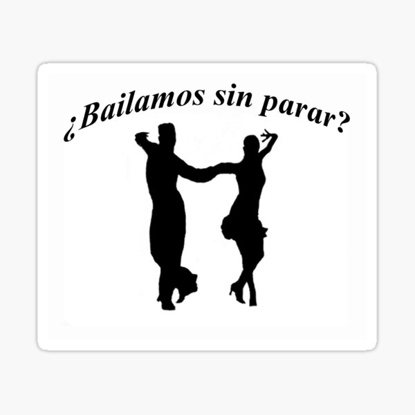 Silhouette of dancing couple Sticker