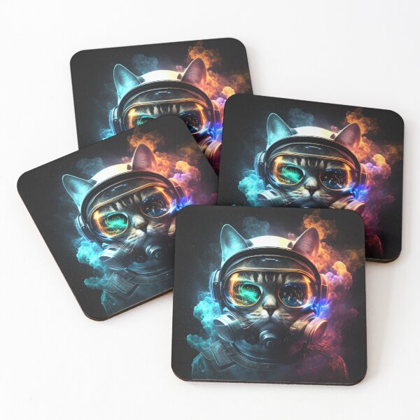 Item preview, Cat Astronaut with Colour Smoke  designed and sold by jasminebyanka.