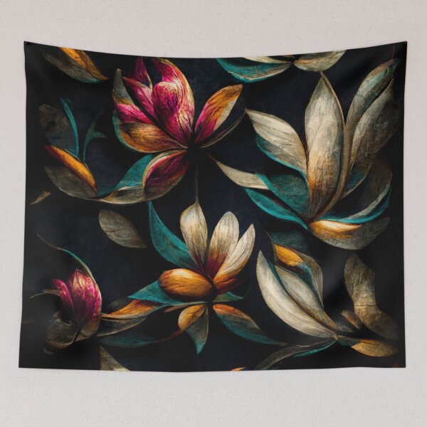 Item preview, floral botanical pattern tiled designed and sold by artfullyprompt.