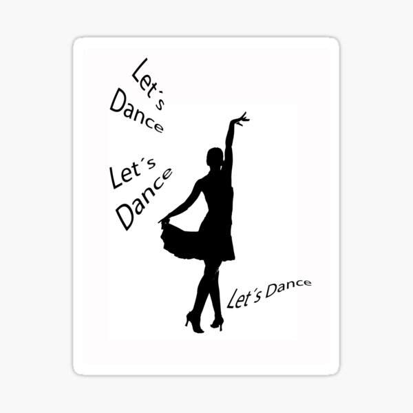 Let´s dance. Latin dancer silhouette Sticker