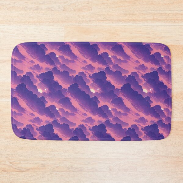 Item preview, Retrowave Cloudy Sky in Pink and Purple - Online Cyberpunk Vector Landscape designed and sold by Fine Prints.
