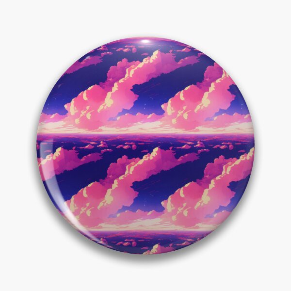 Artikelvorschau, Cloudy Sky in Yellow, Pink and Purple - Online Cyberpunk Vector Landscape entworfen und verkauft von Fine Prints.