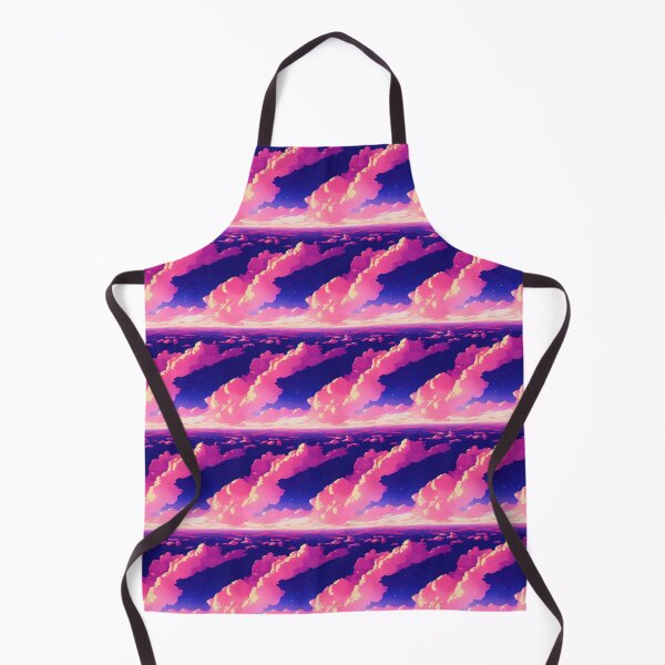 Item preview, Cloudy Sky in Yellow, Pink and Purple - Online Cyberpunk Vector Landscape designed and sold by Fine Prints.
