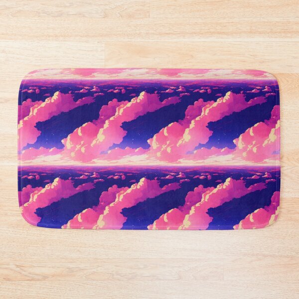 Item preview, Cloudy Sky in Yellow, Pink and Purple - Online Cyberpunk Vector Landscape designed and sold by Fine Prints.