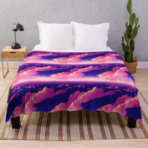 Item preview, Cloudy Sky in Yellow, Pink and Purple - Online Cyberpunk Vector Landscape designed and sold by Fine Prints.