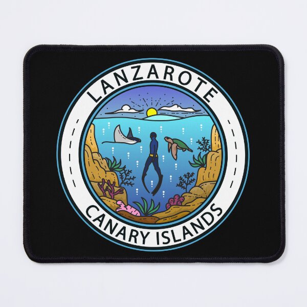 Item preview, Lanzarote Canary Islands Scuba Badge designed and sold by KrisSidDesigns.