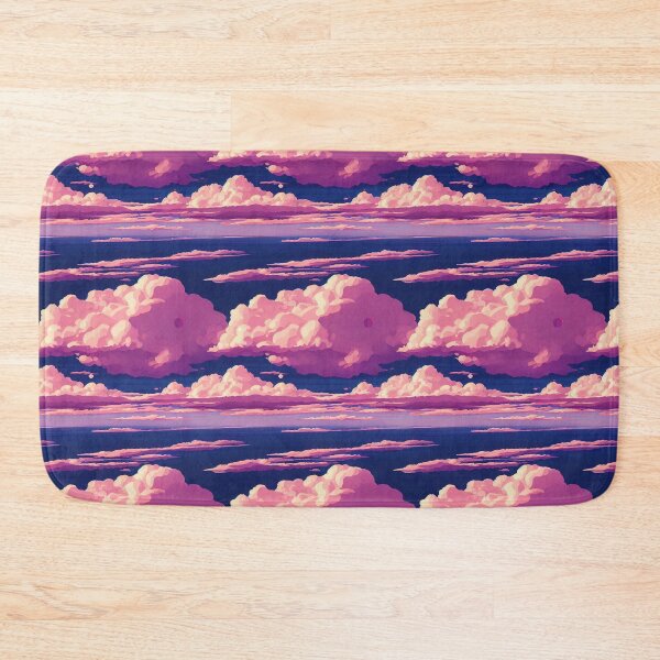 Item preview, Cloudy Sky in Pink, Yellow and Purple - Online Cyberpunk Vector Landscape designed and sold by Fine Prints.