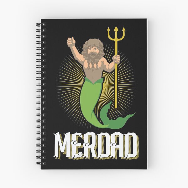 Item preview, Merdad Dad Mermaid Holding Trident  designed and sold by BUBLTEES.