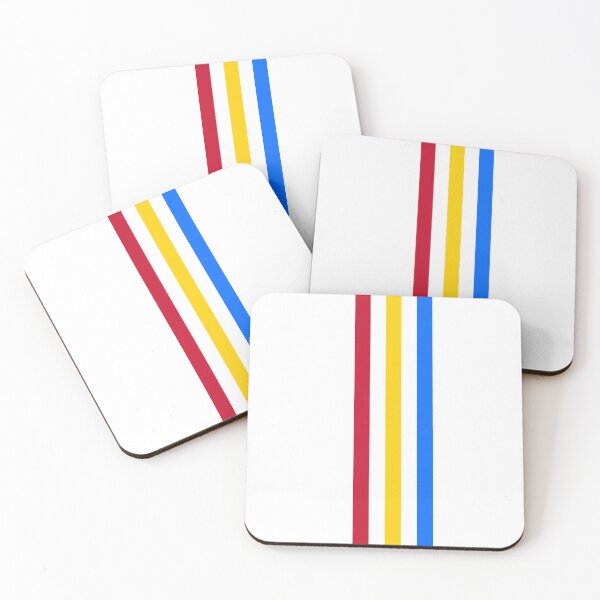 Item preview, Jackie Racing Stripes Red Blue Gold 70s GP fashion design designed and sold by ModSupporters.