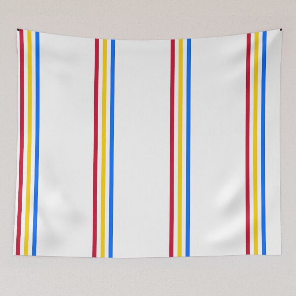 Item preview, Jackie Racing Stripes Red Blue Gold 70s GP fashion design designed and sold by ModSupporters.