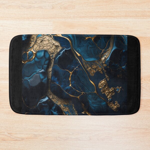 Item preview, Deep blue and gold marble texture, quartz designed and sold by SvarunPogani.