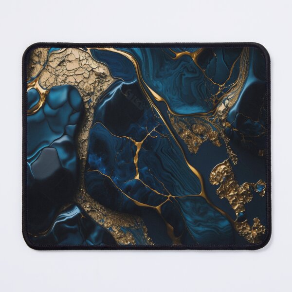 Item preview, Deep blue and gold marble texture, quartz designed and sold by SvarunPogani.