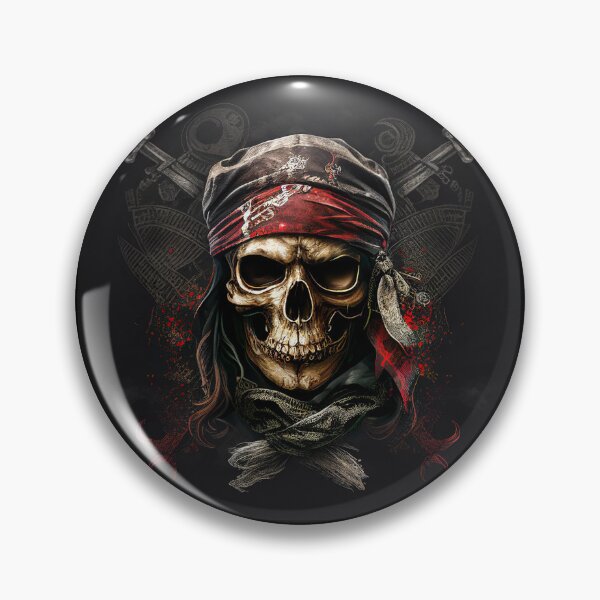 Item preview,  Pirate Skull In Bandana, Pirate Skull, Skull T-Shirt designed and sold by RSDESIGNSteam.
